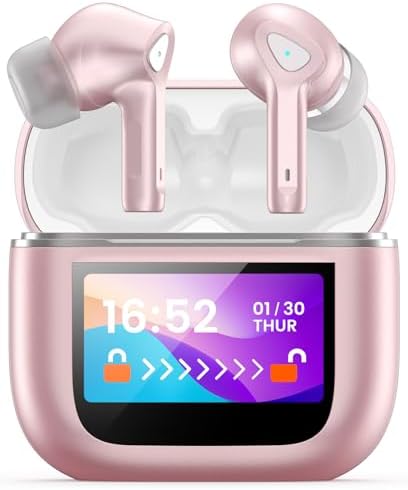 Ultimate Bluetooth 5.3 Wireless Earbuds – Experience Superior Deep Bass with 50-Hour Playtime, IPX7 Waterproof Design for Enhanced Durability, Featherlight In-Ear Fit for All-Day Comfort, Integrated Microphone for Clear Hands-Free Calling, Effortless Compatibility with i OS & Android Devices – Ideal Gift for Music Enthusiasts and Fitness Lovers