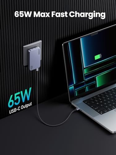 UGREEN Nexode Pro 65 W Ga N USB-C Charger – Ultra-Compact 3-Port Fast PPS Wall Charger for i Phone 16/15/14, Mac Book Air, i Pad Pro, Galaxy S24/S23/Note20, Pixel 9/8, Steam Deck – Superior Charging Efficiency for Multiple Devices on the Go