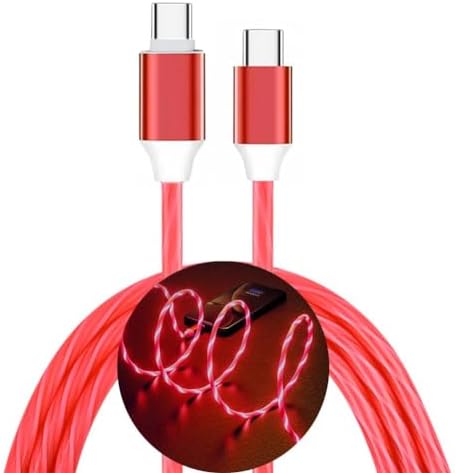 Revolutionize Your Power Connection: 6.6 FT LED USB C to USB C Cable – 60 W/3 A Fast Charger for i Phone 15, Mac Book Air, i Pad Pro, Pixel & Samsung Galaxy S23/S24 – Durable, Stylish, and User-Friendly Charging Solution for Tech-Savvy Professionals and On-the-Go Users