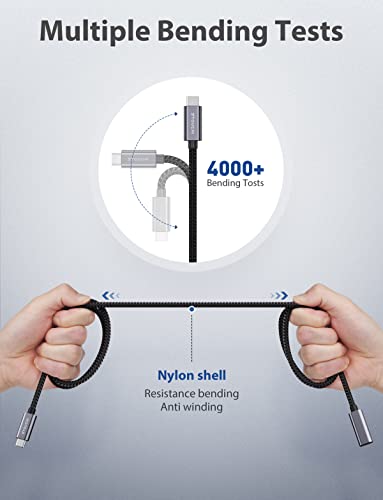 Stouchi 6.6 FT USB-C Extension Cable – Type C 3.1 Male to Female, Ultra-Fast Charging & Data Transfer for PSVR2, Galaxy S23, i Pad Mini/Pro, Mac Book Air M1/M2, and Mag Safe – Enhanced Connectivity & Durability for Gaming and Streaming