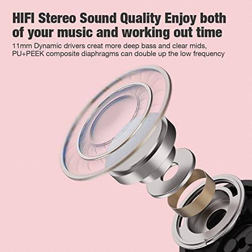 Boean Wireless Bluetooth Earbuds – IPX7 Waterproof Sports Headphones with 16 Hours Playtime & HD Deep Bass Sound for Active Lifestyles – Enhanced Bluetooth 5.3 Connectivity for Seamless Listening and Workout Performance