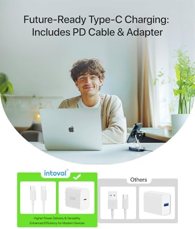 Intoval 3-in-1 Magnetic Wireless Charging Station for i Phone 16/15/14/13, Apple Watch & Air Pods – Fast, Sleek & Space-Saving Design for Effortless Charging | Enhanced Compatibility & Safety Features in Elegant Black Finish