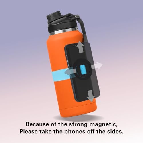 Magnetic Phone Holder for Bottles & Stanley Cups – Hands-Free Accessory with Adjustable Straps for Active Lifestyles – Lightweight & Durable Design for Gym, Shopping, and Outdoor Adventures – Sleek Black Style for Effortless Connectivity