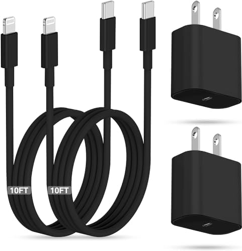 Lightning-Fast 20 W Apple Charger with MFi Certification – 6 ft USB-C to Lightning Cable Included for i Phone 14 Pro Max/14/13 Pro/12 Mini/12/11 & i Pad Air – Compact Power Block for Ultimate Portability and Rapid Charging Efficiency