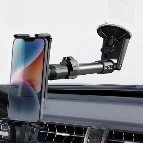 Ultimate ARKON Car Phone Mount – Universal Windshield Holder with Secure Spring Grip for Smartphones Up to 7.25″ – Perfect for i Phone, Samsung, Google, Huawei, and Nokia – 360-Degree Rotation for Enhanced Navigation and Hands-Free Calls – Easy Installation for Every Driver – Durable Design for Long-Lasting Performance