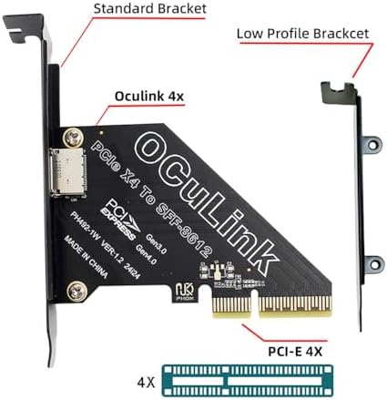 Elevate Your Computing Power: Cablecc SFF-8612 Oculink to M.2 NVMe PCIe SSD Enclosure Adapter for 2280 SSDs – Ultimate Speed and Compatibility Upgrade for Your Mainboard
