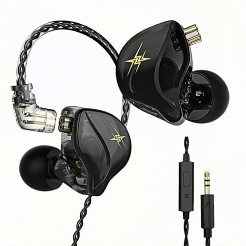 Transform Your Listening Journey with QKZ ZXT Hi-Fi In-Ear Monitors – Pro-Grade Gaming Earbuds with Detachable Cable for Musicians and Gamers – Experience Unmatched Audio Clarity, Versatile Device Compatibility, and Fashion-Forward Transparent Design for All-Day Comfort