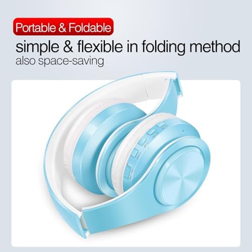 Lightweight Pink RAT TAIL V5.0 Bluetooth Over-Ear Headphones – Foldable Design with Micro SD/TF Card & FM Radio for Ultimate Audio Experience – Perfect Wireless & Wired Headset for Music Lovers on the Move