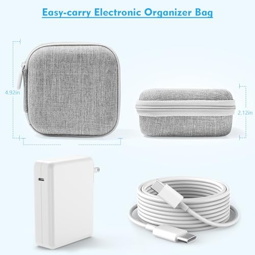 High-Speed 140 W USB-C Charger for Mac Book Pro & All USB-C Devices – 10 ft MFI-Certified Charging Cable – Ultra-Fast Power Adapter for Laptops, Tablets & Smartphones – Reliable, Safe & Efficient Solution with 30,000 Bends Durability – Perfect for Home, Office & Travel Charging Needs – Rapid Charge Your Mac Book Pro 16/15/14/13, Mac Book Air, i Pad Pro M1/M2/M3 & More – Versatile Compatibility Ensuring Optimal Performance Across Devices – Maximize Charging Efficiency with Up to 96% Efficiency Rate – Built-in IC Chip for Comprehensive Safety Protection Against Over-Current, Short-Circuit & Over-Voltage – Experience the Ultimate Charging Convenience Anywhere You Go