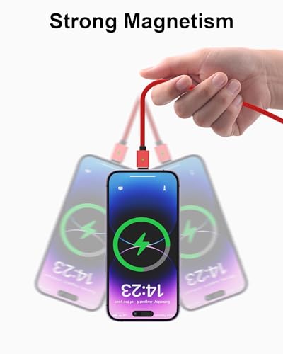 Maximize Your Device Charging Potential with the ZBF Magnetic 3-in-1 Cable Set – Rapid 3 A Power Delivery, 480 Mbps Data Sync, and Effortless Magnetic Connectors for USB-C, i Phone, and Micro USB Compatibility – Durable Multi-Length Options Perfect for Home, Office, and Travel Use