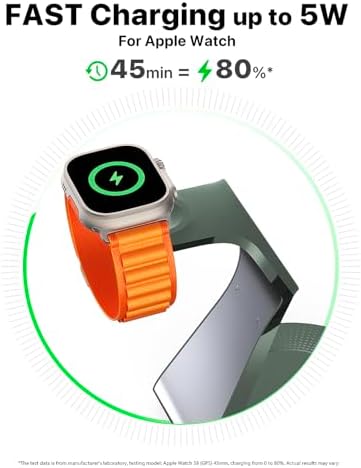 Ultimate 3-in-1 Mag Safe Charging Station for Apple Devices – Fast Wireless Charger for i Phone 16/15/14/13/12, Air Pods & Apple Watch with USB-C Compatibility – Sleek, Space-Saving Design for Home and Office Use