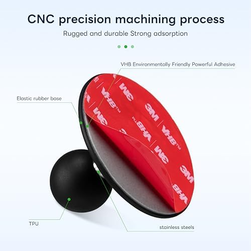 FANAUE Versatile 1″ Flex Adhesive Ball Base for RAM Mounts – Secure and Adaptable Phone Mounting Solution for Motorcycles, Bicycles, and Car Dashboards – Durable Suction Cup Design for Unmatched Stability and Effortless Adjustments