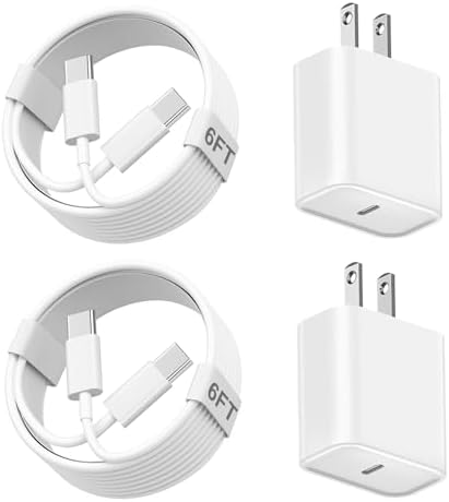 Ultimate i Phone 16/15 Fast Charging Kit: Dual 10 FT USB-C to C Cables with 20 W PD Wall Charger for Swift Power Delivery to i Phone 16/15 Pro/Max & i Pad 12.9/11/Air 5/4 – Unmatched Speed, Durability & Flexibility for All Your Charging Needs