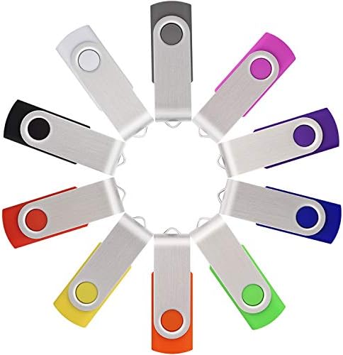 Maximize Your Data Storage with Our 10-Pack of 16 GB Swivel USB Flash Drives – Multi-Color Memory Sticks with LED Indicators for Fast File Sharing and Reliable Backup Solutions, Perfect for On-the-Go Professionals and Students