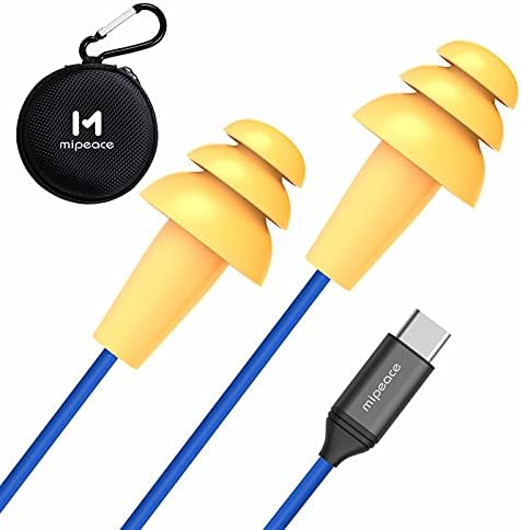MIPEACE USB Type C Ear Plug Headphones – Noise-Reducing Earbuds for Industrial Use, Ergonomic Comfort for Construction Professionals, Enhanced Sound Isolation for Workplace Safety, Lightweight & Durable Design, Ideal for All-Day Wear