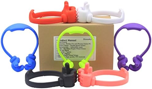 Versatile 5-Pack Honsky Multi-Angle Cell Phone and Tablet Stands – Stylish Thumbs-Up Design for Effortless Viewing – Universal Cradle for Secure Device Support at Home or Office – Ideal Black Finish Smartphone and Tablet Holder for Ultimate Convenience