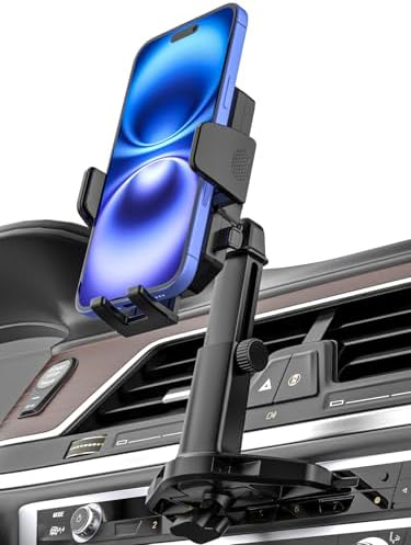 Revolutionary CD Slot Phone Holder for Cars – Versatile 360° Rotating Mount with Telescopic Arm for i Phone 16/15/14 Pro Max, Galaxy S22 & All 4-7″ Smartphones – Ultimate Driving Convenience & Safety Solution