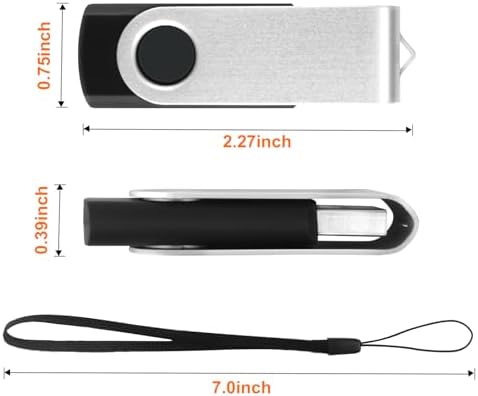 Maximize Your Data Storage with the 10-Pack 8 GB USB Flash Drives – Swivel Design for Easy Access and Enhanced Compatibility, Ideal for Personal and Professional Use, Fast USB 2.0 Transfer Speeds, Perfect for Backups and File Sharing