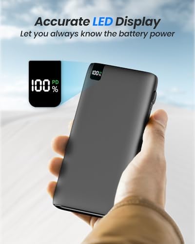 SOARAISE 26800 m Ah Power Bank with Integrated Cables – 22.5 W Fast Charging Portable Charger for Phones & Tablets – Ultimate USB C PD & QC 3.0 Compatibility for On-the-Go Convenience