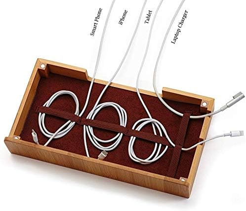 Eco-Friendly Bamboo Multi-Device Charging Station & Organizer – Streamline Your Workspace with Fast Charging for Laptops, Tablets, and Smartphones – Elegant Design in Various Finishes for a Clutter-Free Environment