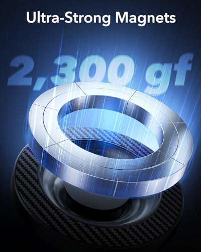 ESR Mag Safe Car Mount – Magnetic Phone Holder for Air Vent & Dashboard, Compatible with i Phone 16/16 e/15/14/13/12, Samsung, and All Smartphones – Includes 2 Metal Rings for Enhanced Stability – Sleek Design for Effortless Driving Experience