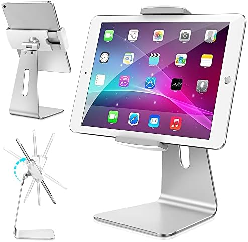 Transform Your Digital Experience with the Above TEK Premium Adjustable Aluminum Tablet Stand – Versatile Kiosk Holder for 7-13 Inch Devices like i Pad Pro and Galaxy Tab – Sleek Design Perfect for Home, Office, and Retail Environments with Superior Stability and Ergonomic Viewing Angles