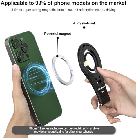 FANAUE Magnetic Phone Ring Grip and Versatile Foldable Desk Stand – Premium Mag Safe-Compatible Tripod for i Phone 16, 15, Pro Max – Compact Smartphone Support with Superior Stability and Chic Design for Effortless Hands-Free Operation