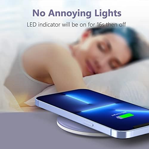 Yootech 10 W Max Fast Wireless Charging Pad – Universal Compatibility for i Phone 16 Series, Samsung Galaxy S22/S21/S20, and Air Pods Pro 2 – Sleek, Compact Design with Advanced Safety Features – Efficient Charging Solution for Home, Office, and Travel – Tangle-Free Power Experience without AC Adapter – Perfect for Modern Lifestyles