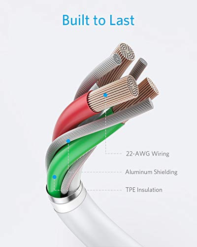 Powerline II Lightning Cable by Anker – MFi Certified 3 FT USB Charging & Sync Cord for i Phone 11, SE, Xs, XR, and More – Durable, High-Speed Data Transfer, Tangle-Free Design for Everyday Convenience and Travel