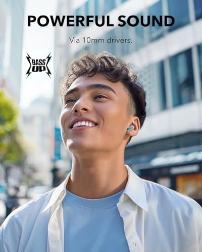 MANHA Advanced Touch Screen Wireless Earbuds – Premium Active Noise Cancelling Bluetooth 5.3 with IPX7 Waterproof, 30 Hours Battery Life, 10 mm High-Fidelity Sound Drivers, Smart LED Display, and AI-Driven Call Clarity for Superior On-the-Go Audio Experience