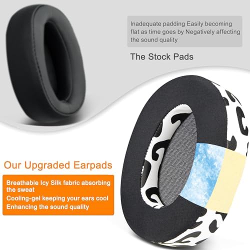 Upgrade Your Sony WH-H900 N & MDR 100 ABN Headphones with SOULWIT Snow Leopard Noise Isolation Replacement Earpads – Experience Unmatched Comfort, Superior Sound Quality, and Easy Installation for Noise-Canceling Over-Ear Headphones