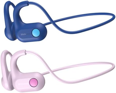 Ultra-Lightweight Kids Bluetooth Headphones – Vibrant Blue Air Conduction Design with IPX5 Waterproofing, 15-Hour Playtime, and Safe Listening Technology for School and Outdoor Fun – Perfect for Active Kids and Young Adventurers
