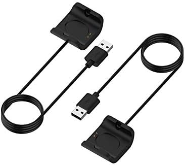 Amazfit Bip S Charger by Fit Turn – Portable USB Charging Dock with High-Speed Power Adapter for Active Lifestyles – Compact and Durable Cradle for Effortless Charging Anywhere – Black