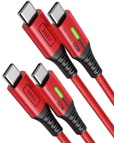 INIU USB-C Cable, [6.6ft, Blue] 2-Pack USBC Cable for iPhone 16 15 Pro Max/Plus, Samsung Galaxy S22 Ultra Note 10, Pixel 7a, MacBook, iPad, and More – Enhanced Compatibility and Speed