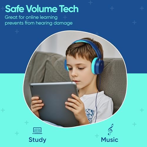 Vibrant Over-Ear Headphones for Kids – 5-Pack Foldable Wired Earphones with 3.5 mm Jack – Ideal Audio Solution for Classrooms, Travel, and Online Learning – Lightweight, Durable, and Engaging Colors for Young Learners