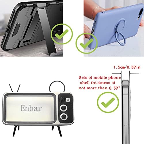 Mini retro tv cell phone stand with Wireless Speaker,smartphone cellphone stand,tv cute phone stand holder,Creative phone holder Suitable for smartphones smaller than 6.5 inches,a small good gift. – Enhanced Compatibility and Speed