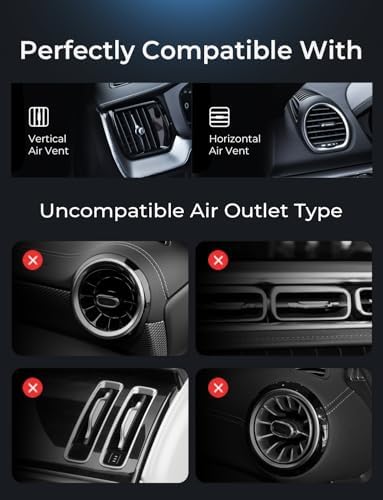 LISEN 15 W Mag Safe Car Mount Charger – Ultra-Fast Magnetic Wireless Phone Holder for i Phone 12-16 & Samsung Devices – Secure Vent Installation, Effortless Navigation & Sleek Design for Modern Drivers – Essential Fast Charging Accessory for On-the-Go Lifestyles