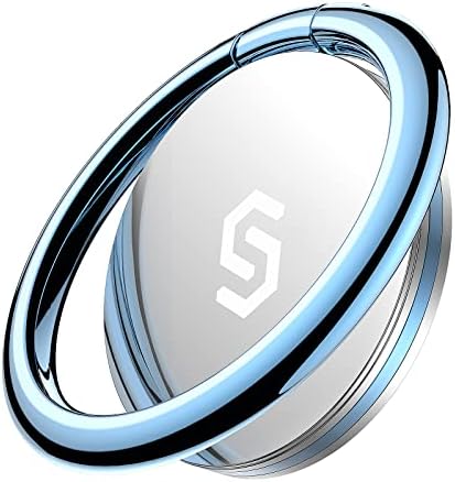 Sparkling 360° Rotation Phone Ring Holder – Bling Bling Finger Kickstand for Enhanced Grip and Stability – Premium Zinc Alloy Design for i Phone, Samsung, Pixel & All Smartphones – Secure Adhesive, Versatile Stand, and Magnetic Car Mount Compatible – Glitter Silver Finish for a Touch of Elegance