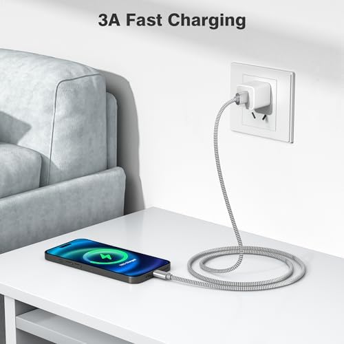 Versatile Elebase USB C Charger Cable Trio – 1.5/3.3/6.6 FT Fast Charging Cords for i Phone 15/16 Max, Samsung Galaxy S8-S24, and Motorola Devices – Durable, Tangle-Free Design for Rapid Data Transfer and Enhanced Compatibility