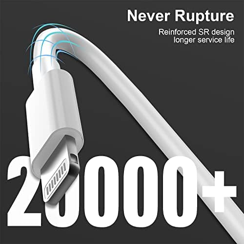 10 ft Apple MFi Certified Lightning to USB Cable – 2 Pack Long Durable i Phone Charger for Fast Charging – Compatible with i Phone 14/13/12/11/Pro/Max/X/XS/XR – Enhanced Flexibility and Performance for Home or Travel