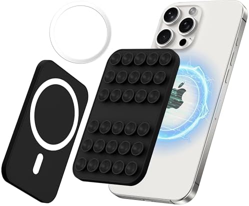 Revolutionary Patented Magnetic Suction Grip Mount for i Phone & Android – Effortless Hands-Free Phone Holder in Deep Blue, Perfect for Content Creators, Capture Stunning Selfies and Videos, Ultimate Compatibility with Mag Safe and Standard Cases, Portable and Stylish Design for On-the-Go Use