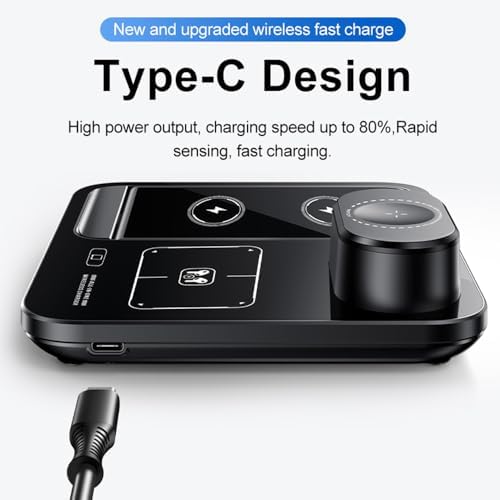 Revolutionary 3-in-1 Wireless Charging Station with Auto-Rising Technology – 15 W Fast Charge for Phones, Smartwatches, and Earbuds – Ultra-Slim Foldable Design for Maximum Portability – Military-Grade Safety Features and Strong Magnetic Hold for Seamless Charging – Perfect Companion for Business Travelers and Tech Enthusiasts