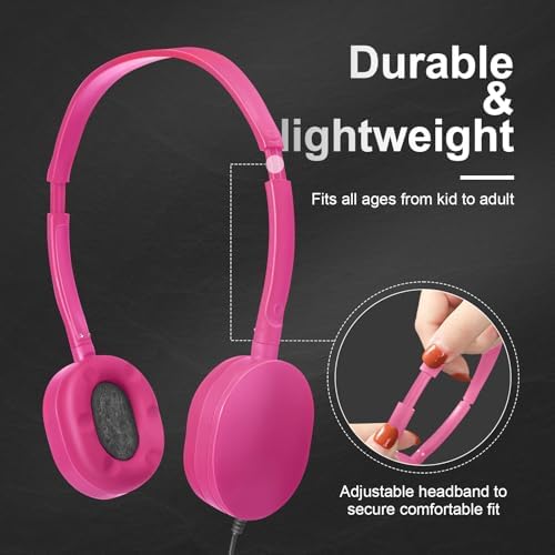 Dynamic 30 Pack Kids Wired Headphones – Colorful On-Ear Design with Premium Stereo Sound for Classroom, Travel & Fun – Rugged & Cozy Earbuds for Boys and Girls – Ideal for Tablets, Laptops & Educational Engagement