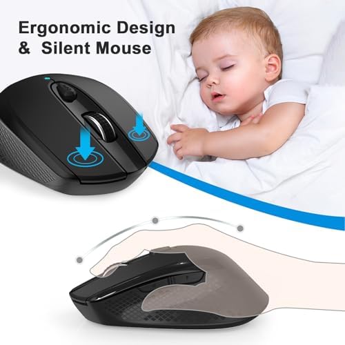 Elevate Your Productivity with the Race GT USB C Wireless Mouse – Ergonomic Design, 2.4 GHz Connectivity, and 6 Customizable Buttons for Mac & PC Users – Precision at Your Fingertips with Adjustable DPI Settings for Seamless Work and Play