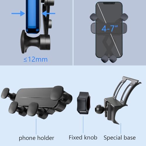 Premium Gravity Phone Holder for 2019-2025 Toyota RAV4 – Auto Lock Design for Secure Navigation & Hands-Free Operation – Compatible with LX, XLE, Hybrid, LE, SE, Prime, & Woodland Models – Tool-Free Installation & Adjustable Viewing Angles for Enhanced Driving Safety