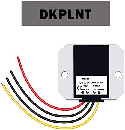 High-Performance 50 W Waterproof DC-DC Converter – Transform 12 V/24 V to 5 V at 10 A for Automotive and Outdoor Applications – Robust Power Supply with IP67 Protection and Versatile Compatibility