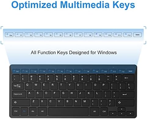 Experience Seamless Typing with OMOTON Compact Wireless Keyboard – Ergonomic and Quiet Design for Laptops, Tablets, and Desktops – 2.4 G USB Connection for Enhanced Compatibility and Fast Response – Perfect for Home and Office Use