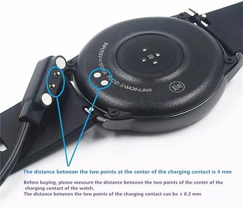 Universal Smartwatch Charger – 2 Pack Magnetic Fast Charging Cable for Enhanced Compatibility (3.8 mm – 4.2 mm Pin Spacing) – Effortless Alignment & Durable Design for All Smartwatch Brands – Reliable Smartwatch Accessory for Home & On-the-Go Power Solutions