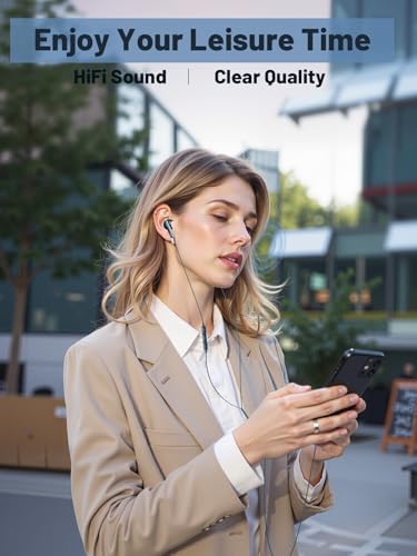 Elevate Your Audio Experience with LCdaymini USB C Earbuds – Premium Wired Headphones for i Phone 16, i Phone 15 Pro Max, Samsung Galaxy S25/S24/S23 Ultra & Google Pixel 9/8 – Immerse in High-Fidelity Sound, Enjoy Effortless Call Management with In-Line Microphone, Convenient Volume Control, and Ultra-Lightweight Design for All-Day Listening Comfort