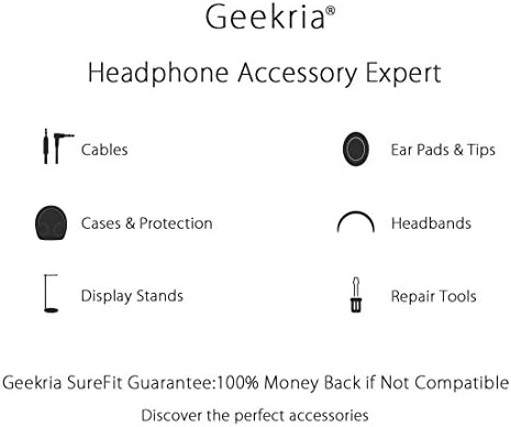 Elevate Your Audio Experience with Geekria Quick Fit Memory Foam Replacement Ear Pads for V-Moda Crossfade Wireless/2/3, M-100, LP, and LP2 Headphones – Superior Sound Quality, Easy Installation, and Ultimate Comfort in Sleek Black Design